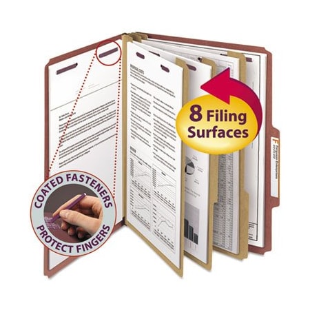 Smead FOLDER, PSBD, 8SEC, 2/5C, LTR 14092